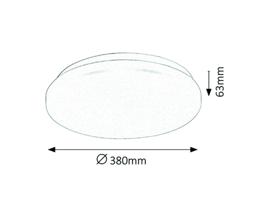 Plafoniera LED rotonda 38cm 32W bianca Rabalux Rob