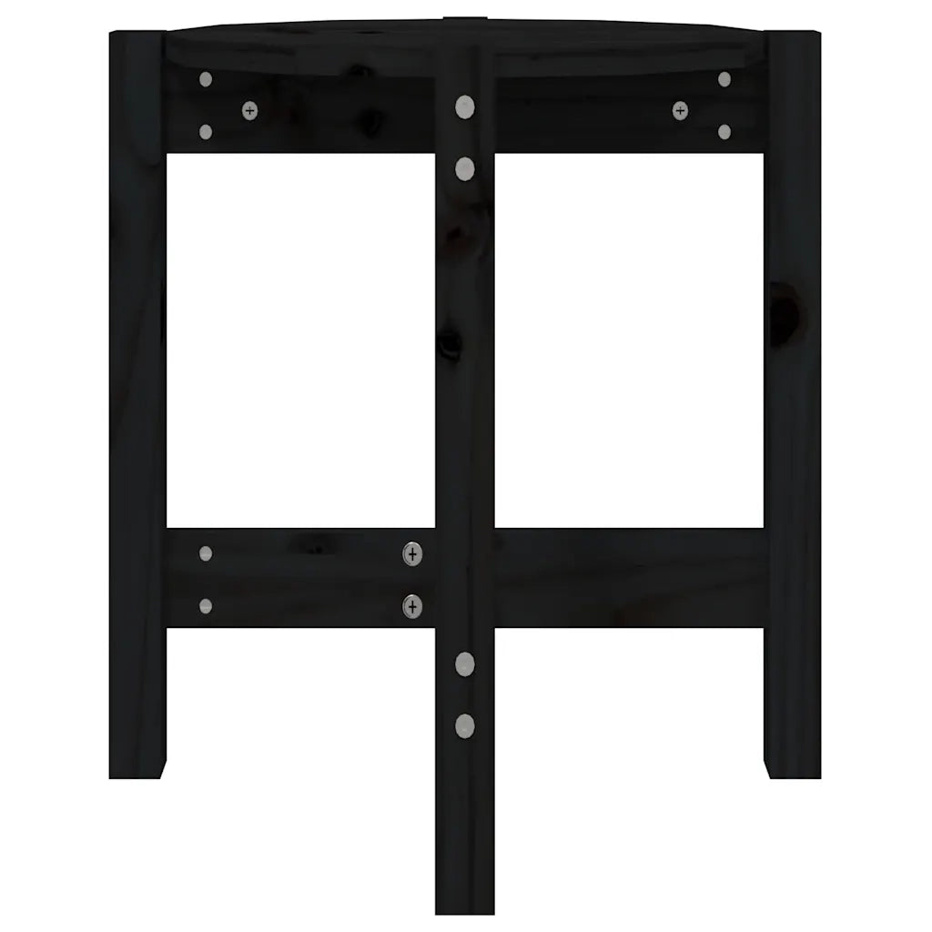 Tavolino da Salotto-Tavolino da soggiorno-Tavolo Nero ? 42,5x45 cm in Legno Massello di Pino