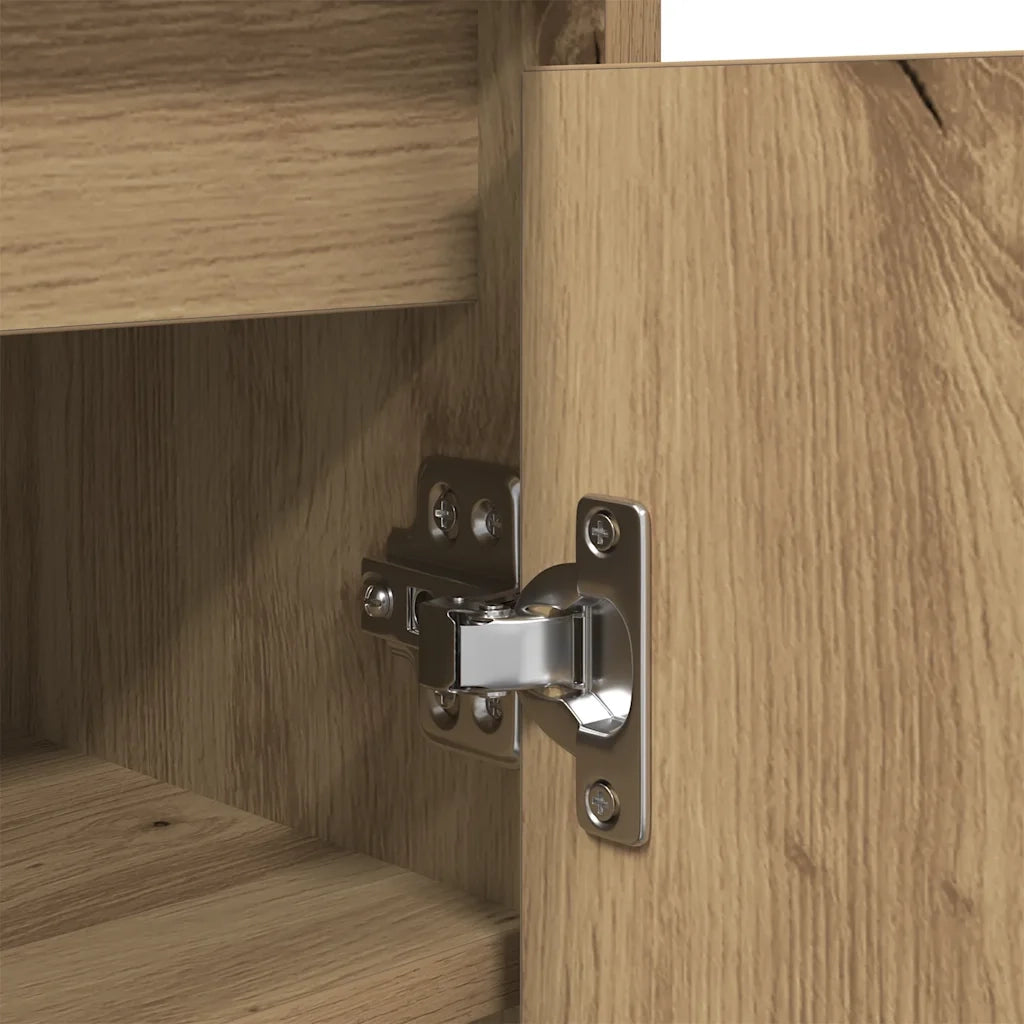 Scarpiera Rovere Artigianale 57x34x76 cm in Legno Multistrato