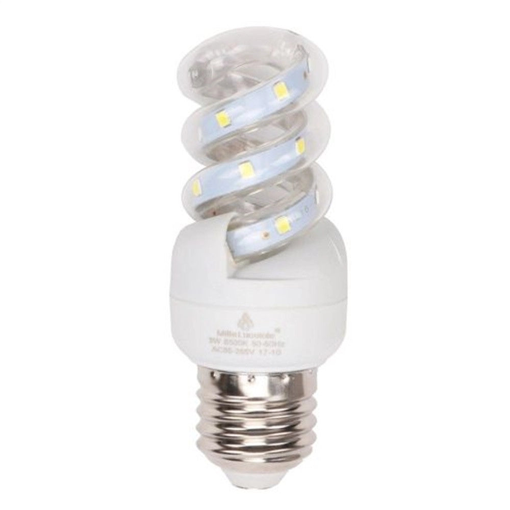 Trade Shop - Lampadina Led E27 11w 1045lm Tortiglione Vortice Spirale Luce Fredda Naturale Calda -