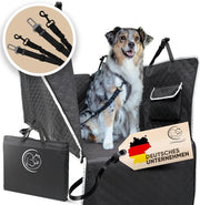 Cuscino per Cani per Sedile Posteriore dell'Auto con Piastra Solida | Cuscino per Cani per Sedile Posteriore, Impermeabile & Resistente ai Graffi | Cuscino per Cani per Auto, Sedile Posteriore, Compreso 2 Cinture Solide, ISOFIX