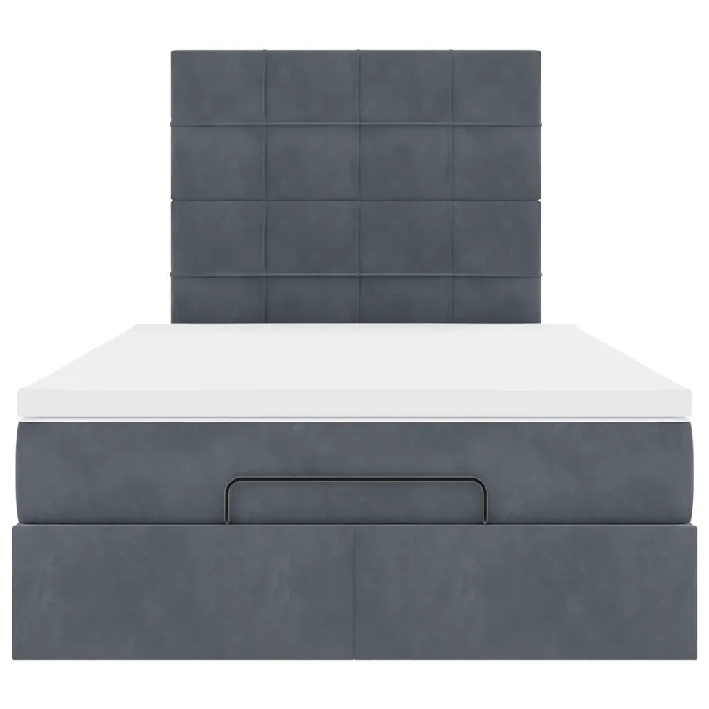 vidaXL Struttura Letto Pouf con Materassi 80x200 cm Velluto