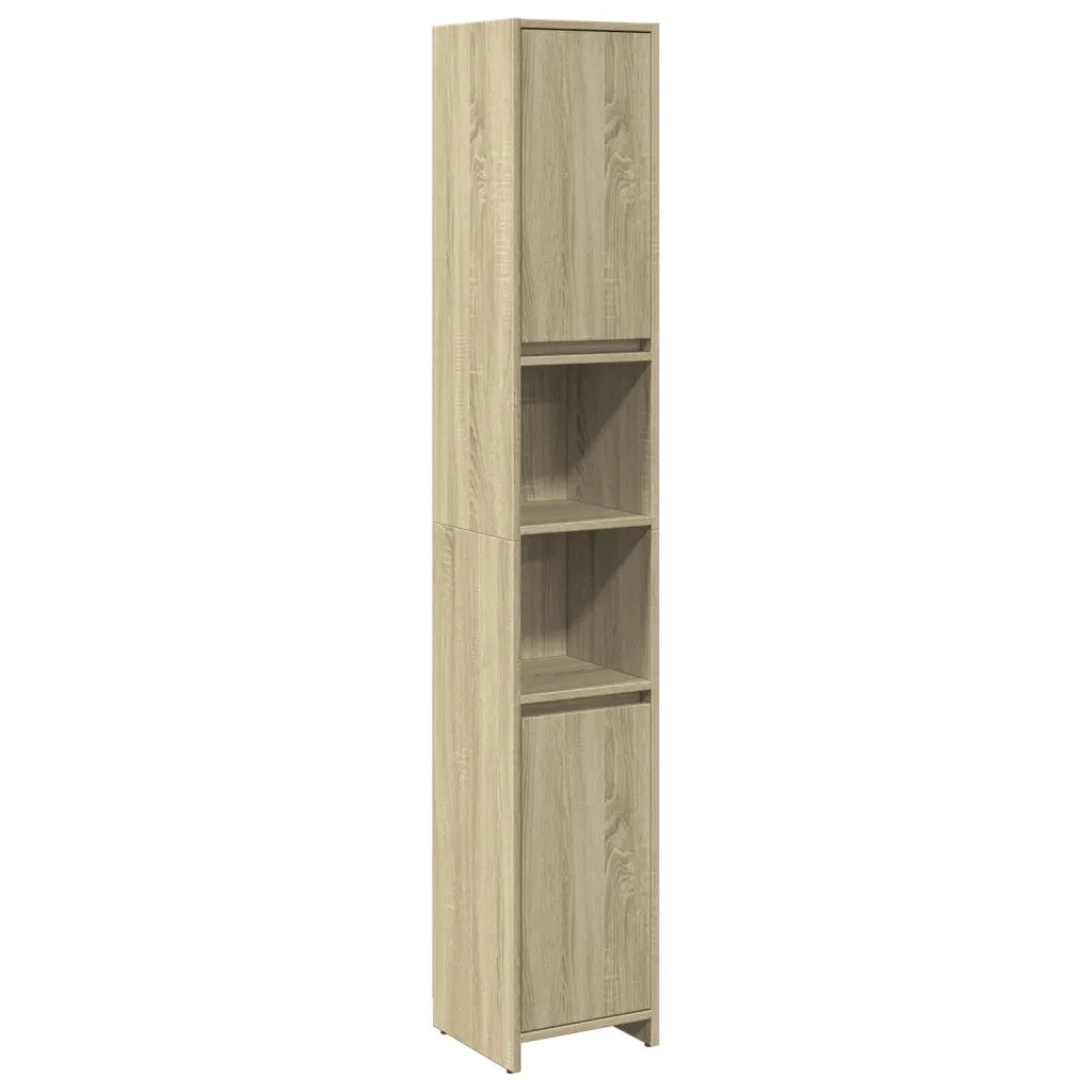 vidaXL Mobile da Bagno Rovere Sonoma 30x30x183,5 cm Legno Multistrato