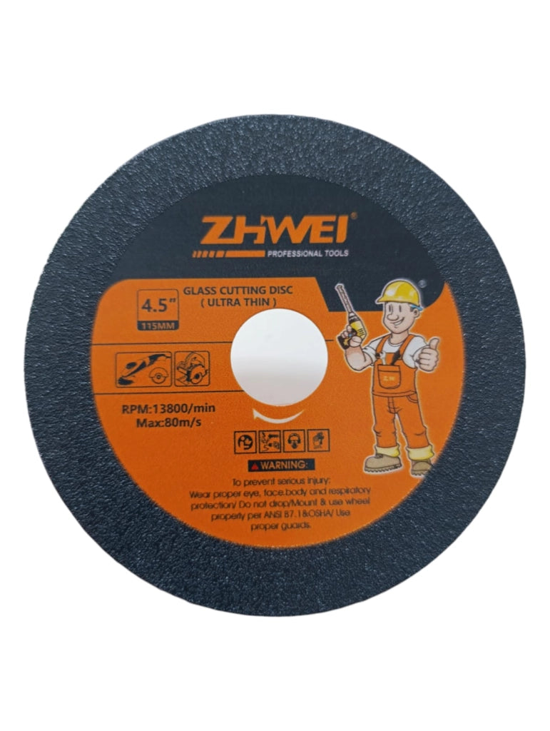 Disco Diamantato Da Taglio Vetro 115 mm Per Smerigliatrice Angolare Foro 22.2 mm art.07633