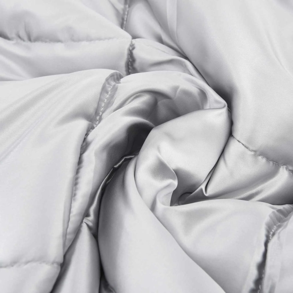 Piumone | Duvet Completo Annuale Argento 240 x 260 cm Satin e Micropile