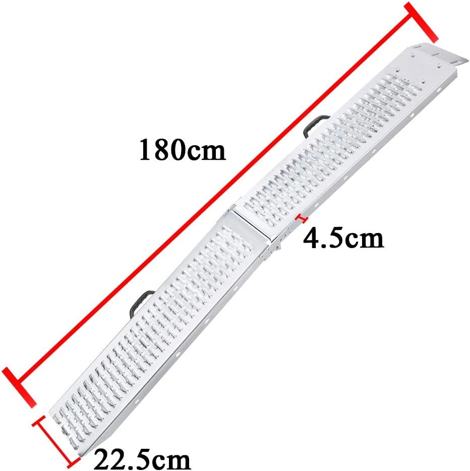 2 rampe di carico pieghevoli, PKW, capacità di carico 400 kg, rampa di carico, per moto, rimorchio, tosaerba