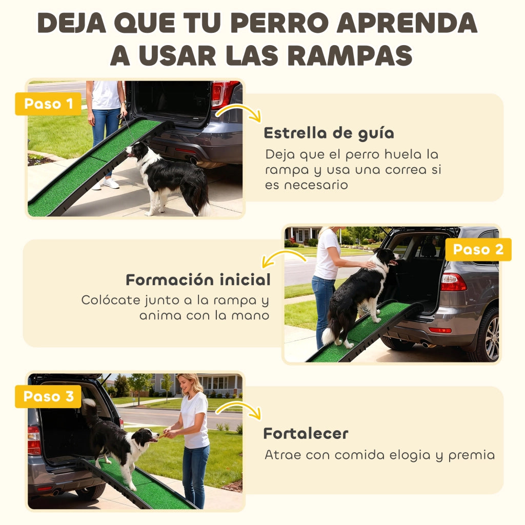 Rampa per Cane Pieghevole ¨C zephmum ¨C Verde 155 cm