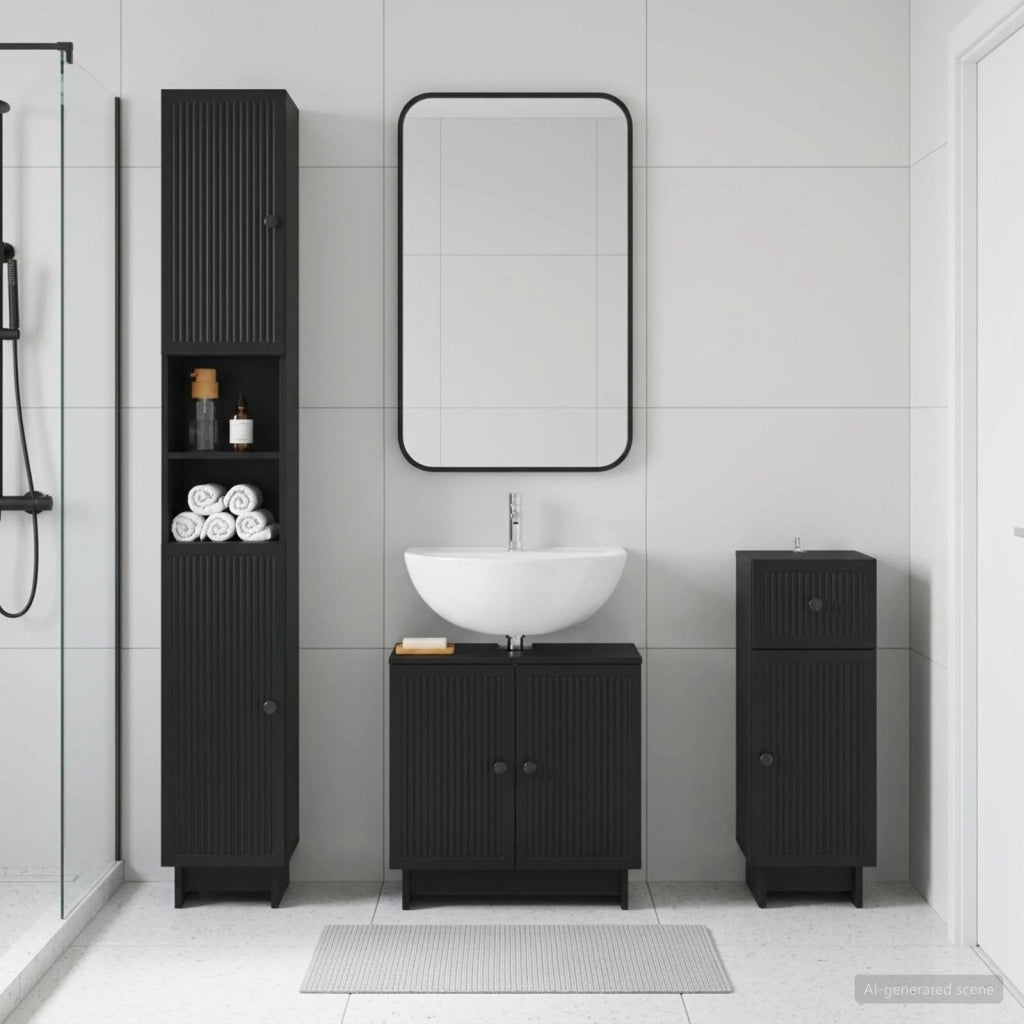 Set di armadietti da bagno in 3 pezzi EDE Legno ingegnerizzato 3417820