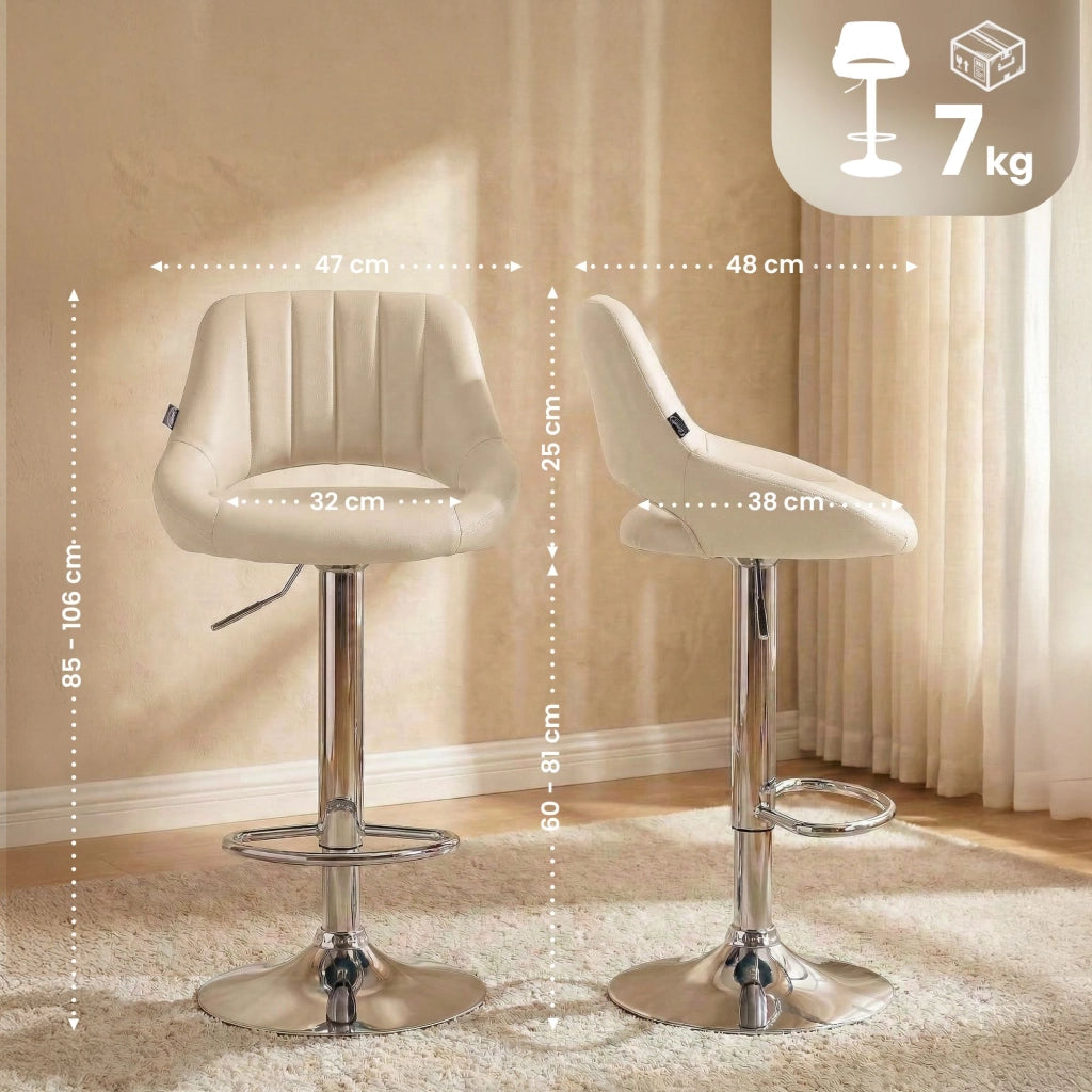 Set di 2 sgabelli da bar Milet ecopelle C 2