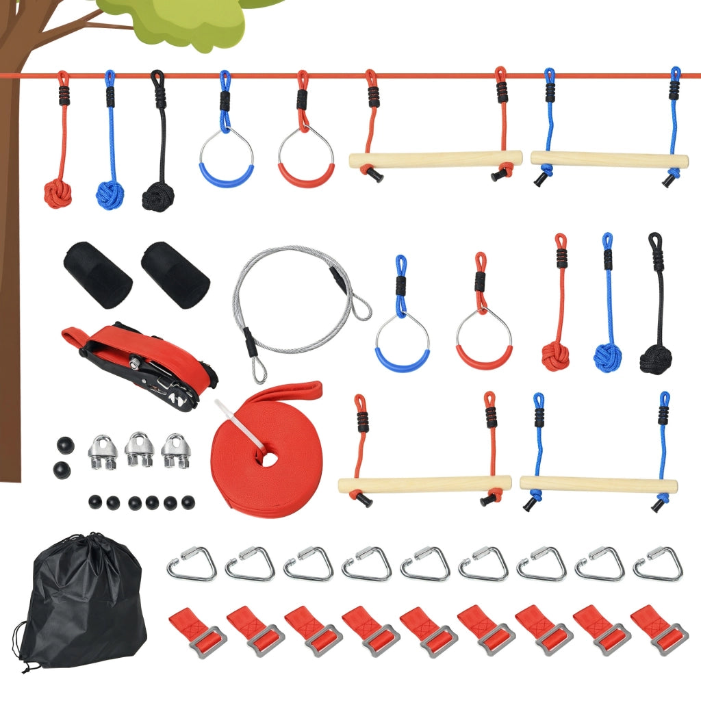 Percorso a ostacoli ninja per bambini ¨C Minimal ¨C Blu nero rosso