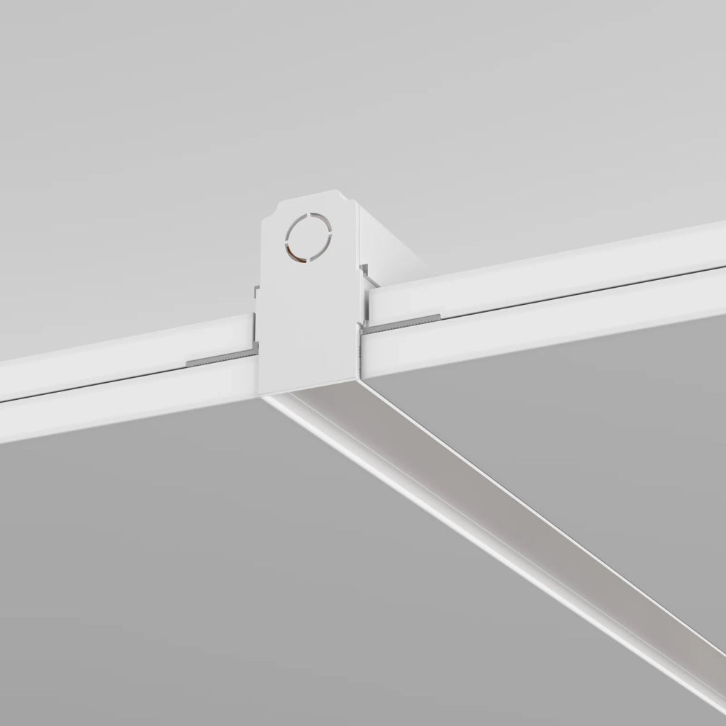Maytoni binario da incasso Exility 1 luce bianco alluminio