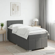 Letto box spring con materasso Grigio Scuro 80 x 200 cm Tessuto 3451081