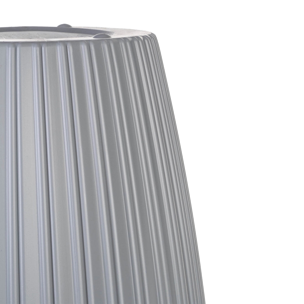 Vaso da fiori KADAX da 30 cm con coperchio e inserto, vaso in plastica grigio