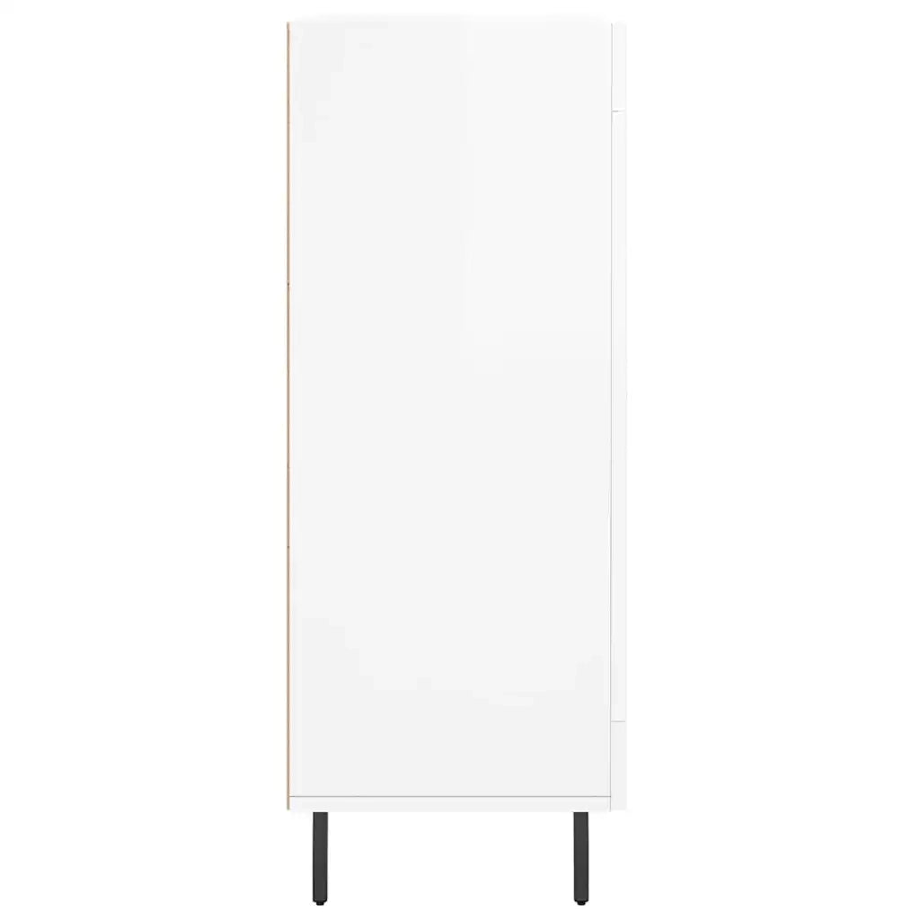Credenza 69,5x34x90 cm in Legno Multistrato Bianco Lucido 828062