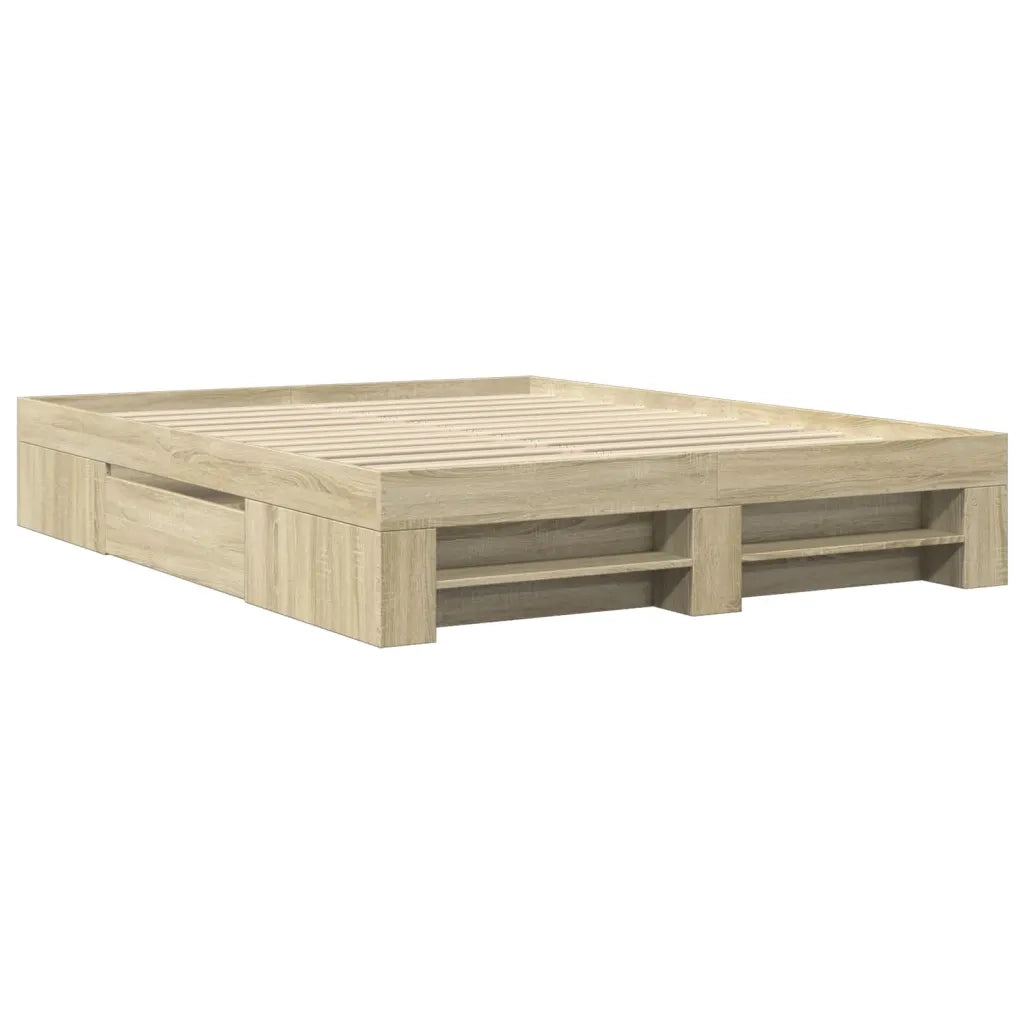 Giroletto senza Materasso Rovere Sonoma 160x200cm in Truciolato 3295459