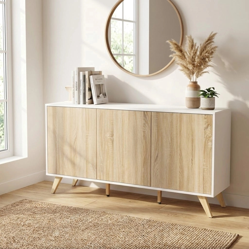 Madia Moderna con tre ante in Legno Composito cm 150x39 5x75 - WILLO