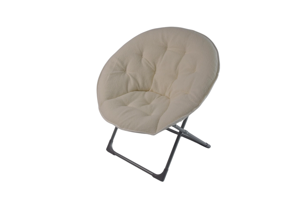 Poltrona Pieghevole a Disco in Lana ¨C MINIMAL ¨C Beige, Morbida, Soggiorno