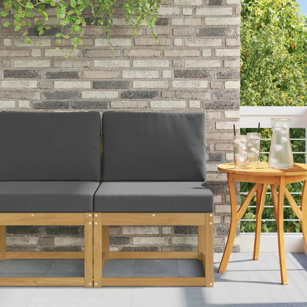 Set di divani da esterno-Sofa da giardino Bianco e Antracite 59 x 63 x 73 cm