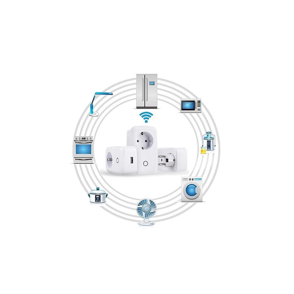 Trade Shop - Presa Di Corrente Intelligente Controllabile Con Il Wifi - Smart Power Plug -