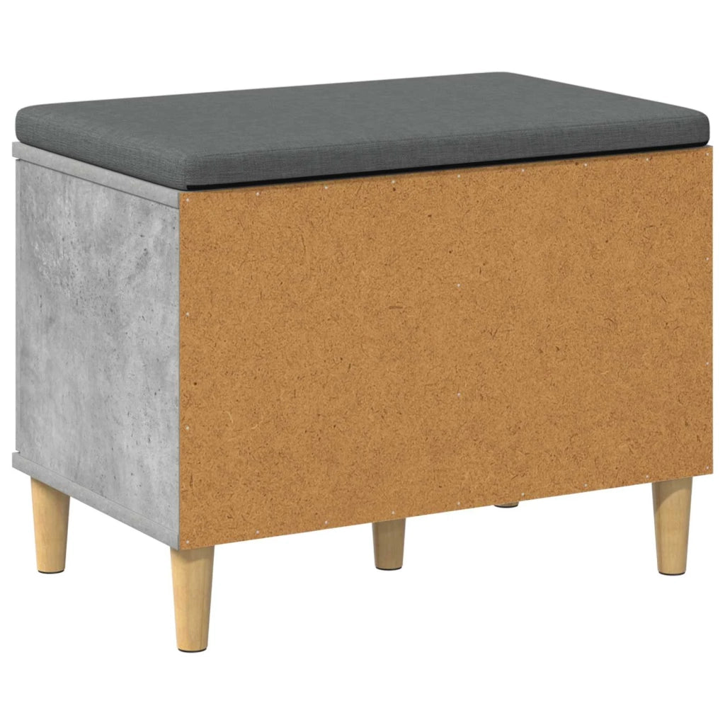 Panca per ingresso con cuscino Grigio Cemento 60 x 38 x 46 cm 891523