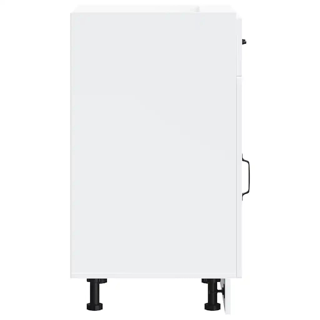 Base da Cucina-Mobile da cucina Kalmar Bianco in Legno Multistrato 991944