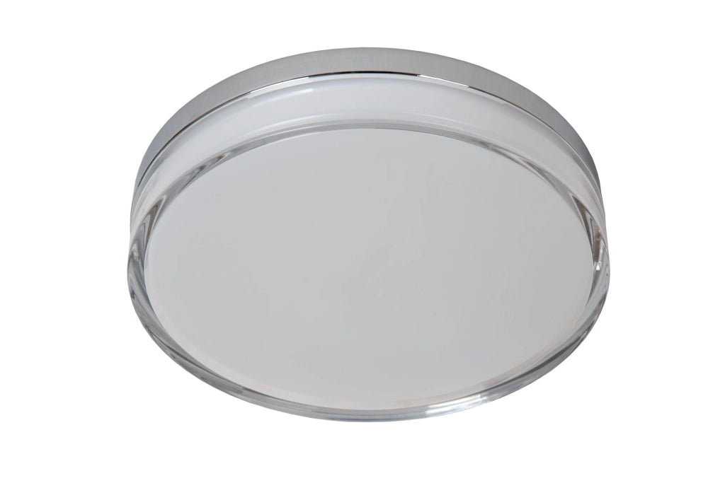 Plafoniera LED tonda argento IP44 Lucide PLANO 16W