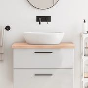 Piano Bagno 80x60x(2-4) cm in Legno Massello Non Trattato 3156027