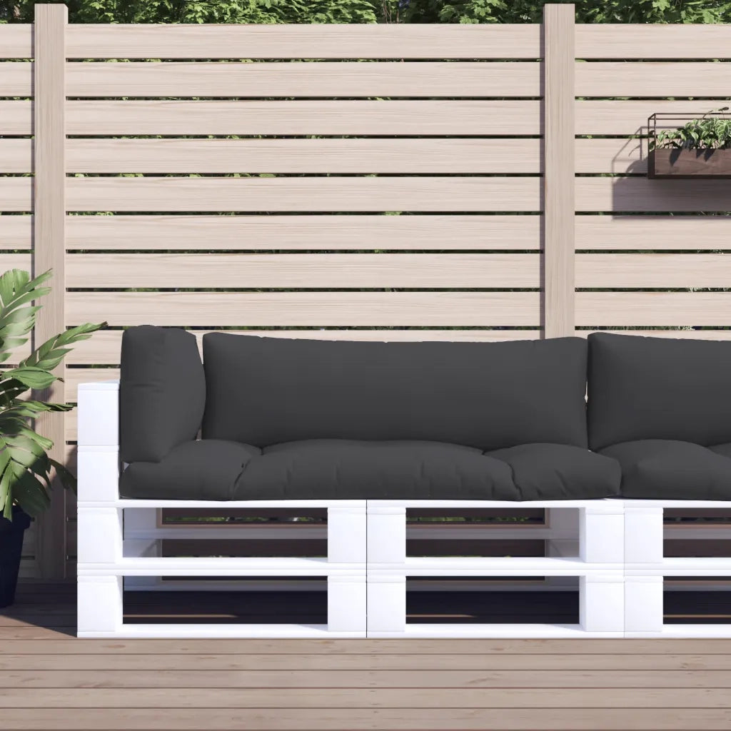 Cuscini per Pallet 3 pz Neri in Tessuto Oxford 314665