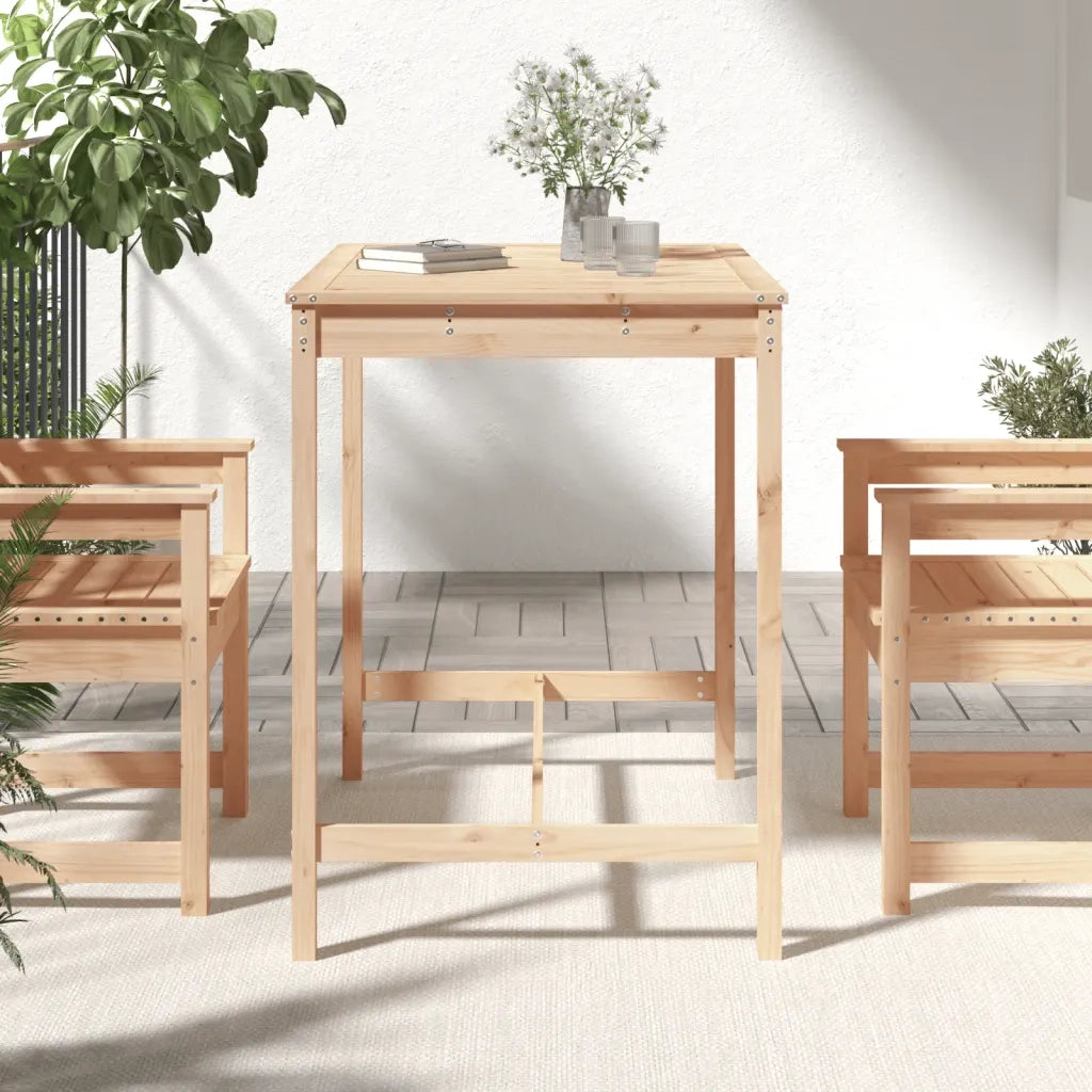 Tavolo da Giardino 121x82,5x110 cm in Legno Massello di Pino 824088