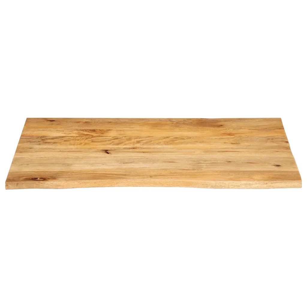 Piano Tavolo | Superficie Tavolo | Piano Scrivania Bordi Vivi 100x80x2,5 cm Legno Massello di Mango