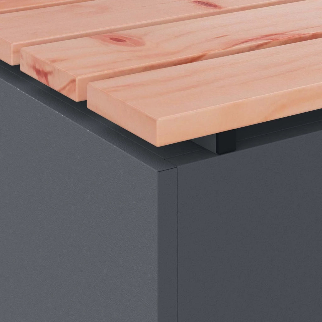 Panchina da giardino Antracite 100 x 40 x 43 cm Acciaio 874907