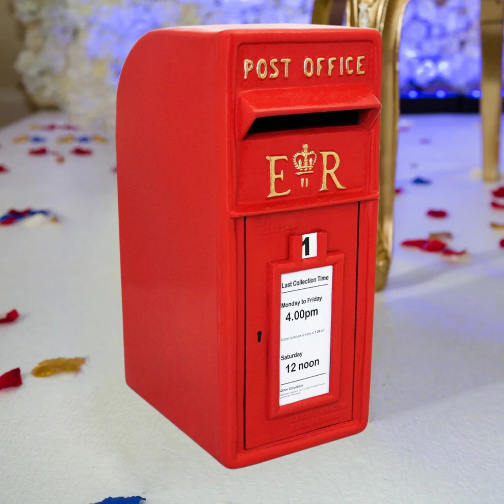 Cassetta Postale per le Lettere in Stile Britannico Inglese in Ghisa da Esterno Bocchetta Lettere Standard UK - Rosso