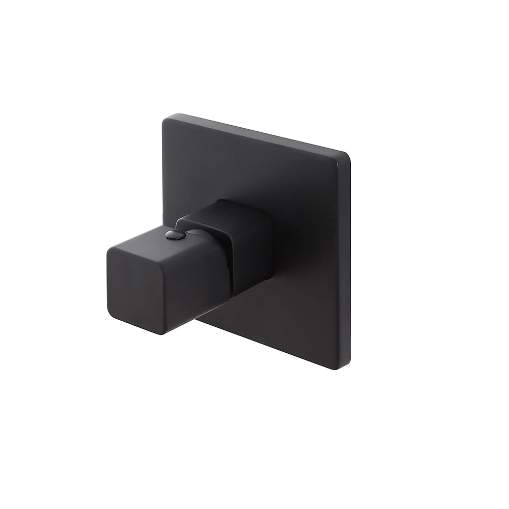 Kit doccia Lotus con miscelatore, braccio 30 e soffione quadrato 25,5 in nero opaco