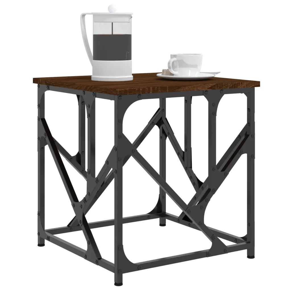Tavolino salotto | Tavolino da caff¨¨ | Tavolino da Soggiorno Rovere Marrone 45x45x47,5 cm Legno Multistrato