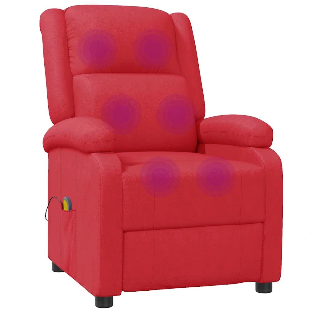 Divano Sedia-Poltrona Massaggiante Rossa in Similpelle 771774