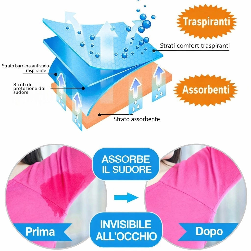 24 Tamponi Antisudore Ascelle Abiti Assorbenti Anti Aloni 90275