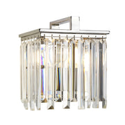Applique Aries Acciaio Nichelato Lucido Cristallo Trasparente 1 Luce E27