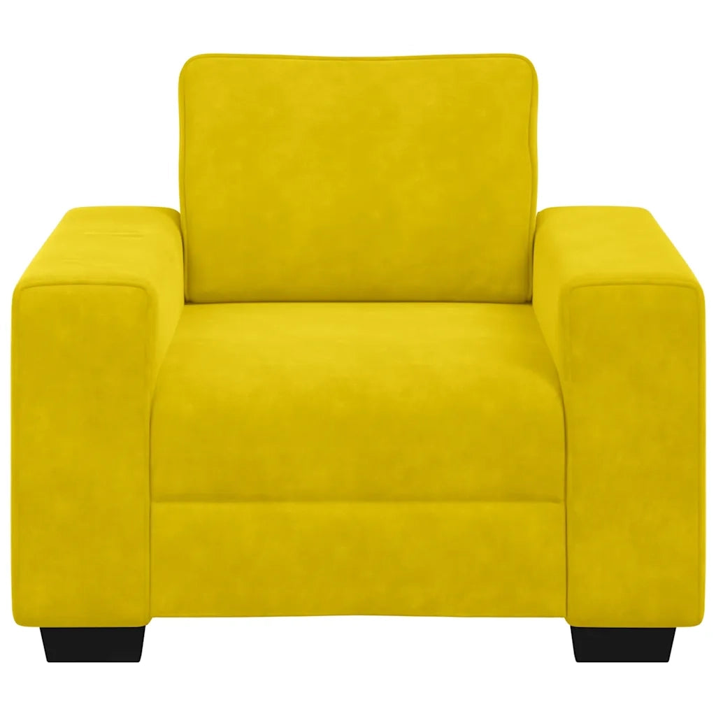 Divano Sedia Giallo 60 cm Velluto