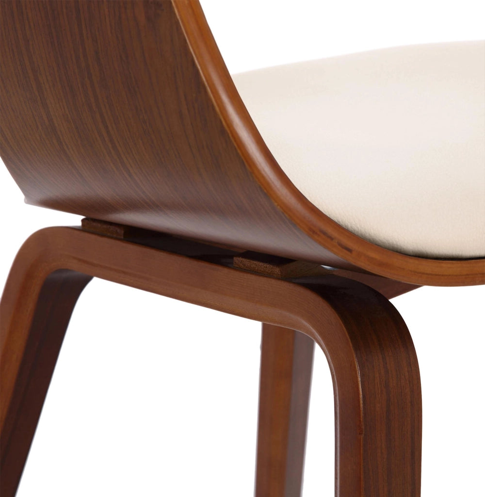 Sedia Kingston in Similpelle Noce/crema