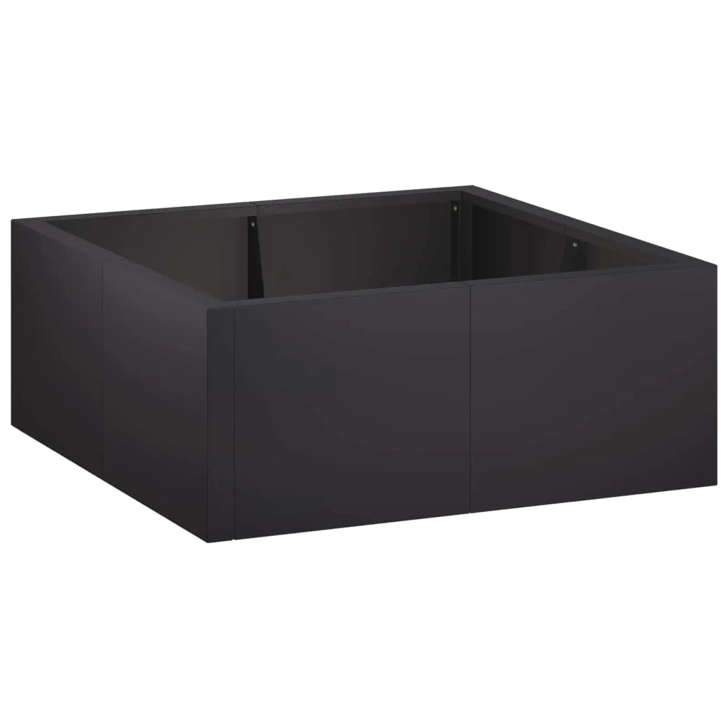 Muro di contenimento 4 pz 100 x 100 x 50 cm Acciaio Nero 3449212
