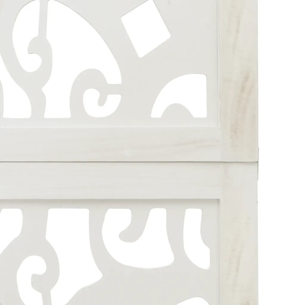 Divisorio Ambienti | Divider per stanze | Paravento 3Pannelli Bianco Legno Massello di Paulownia