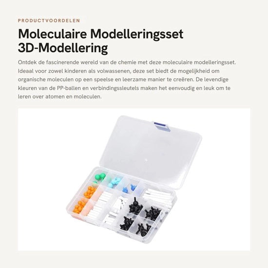 Set di Modellazione Molecolare con Colori Vivaci - Modellazione 3D - Molecole Organiche - Sicuro - Facile da Imparare - Modelli Molecolari