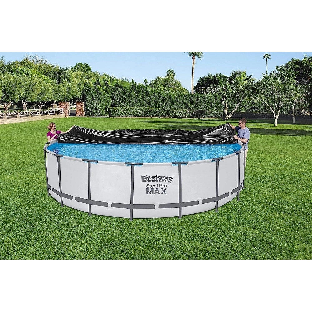 Trade Shop - Telo Di Copertura Pvc Per Piscina Fuori Terra Da 549 Cm Con Fori Drenaggio 58039 -