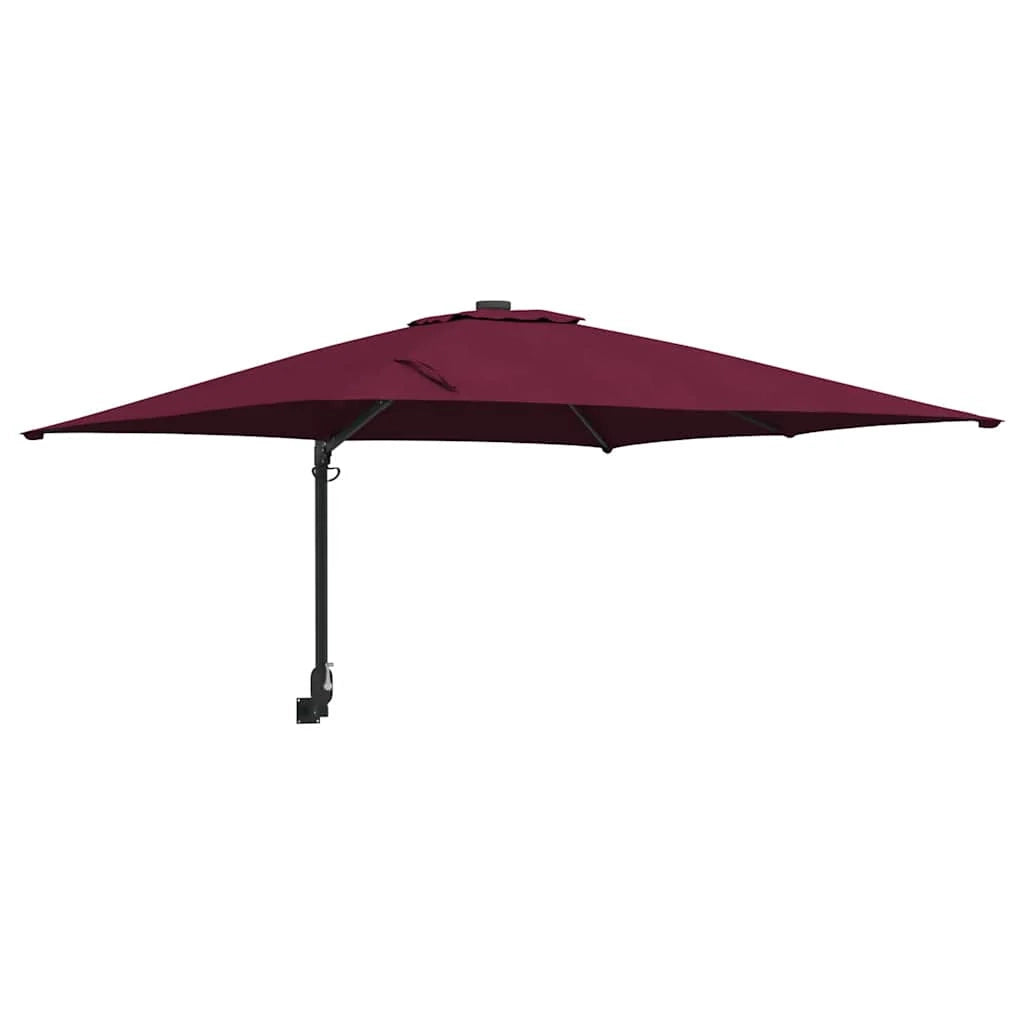 Ombrellone da giardino moderno basculante 248,5 x 247,5 x 160 cm in poliestere bordeaux 02_0058638
