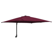Ombrellone da giardino moderno basculante 248,5 x 247,5 x 160 cm in poliestere bordeaux 02_0058638