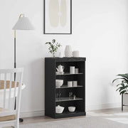 Credenza-Buffet-Armadio da cucina Rovere Nero 60.5 x 37 x 100 cm Legno multistrato