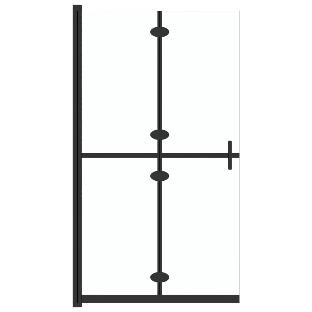 Parete doccia pieghevole divisorio per vasca da bagno accessorio per il bagno parete doccia per interni vetro ESG 80x190 cm trasparente 02_0002160