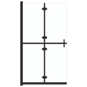 Parete doccia pieghevole divisorio per vasca da bagno accessorio per il bagno parete doccia per interni vetro ESG 80x190 cm trasparente 02_0002160