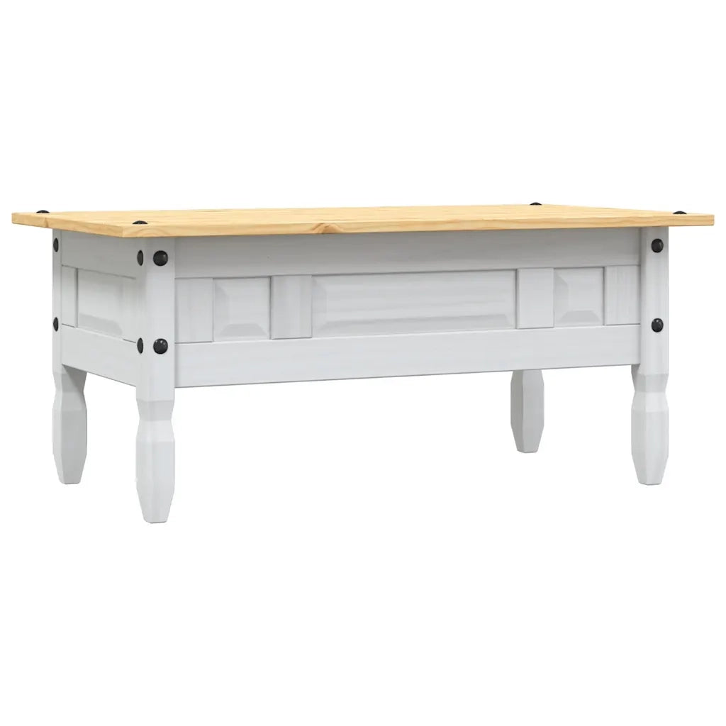 Tavolino CaffÃ© Pino Messicano Corona Range Bianco 100x60x45cm cod mxl 14355