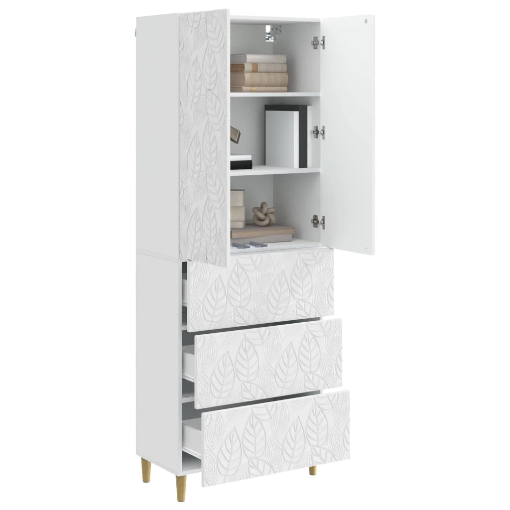 Set di armadi 2 pcs Bianco Lucido 66 x 34,5 x 90 cm